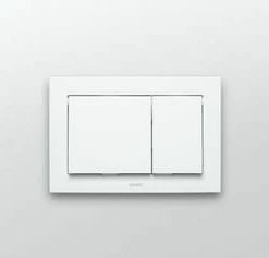 Wholesale ✔️ TOTO Rectangle Push Plate with Dual Button in White 🛒