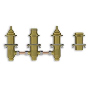 Flash Sale 🧨 TOTO 4-Hole Rough-In Valve for TB221S#CP Roman Tub Filler Trim in Brass ✔️