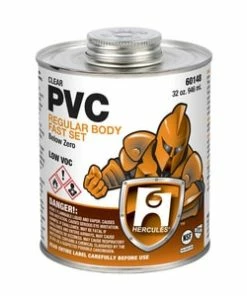 Discount 😀 Hercules® 32 oz Fast Set Plastic Clear Pipe Cement 🎉