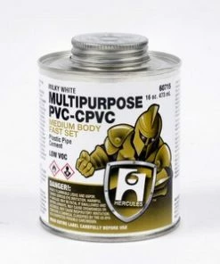 Brand new ⭐ Hercules® 16 oz. Fast Set Plastic White Pipe Cement 🔥