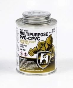 Hot Sale ⌛ Hercules® 8 oz. Fast Set Plastic White Pipe Cement 🎉